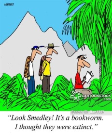 'Look Smedley! It's a bookworm. I thought they were extinct.'